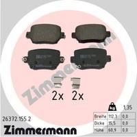 Zimmermann BremsbeläGe Bremsbelagsatz BremsklöTze Hinten 26372.155.2