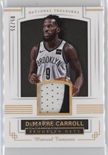 2017-18 Panini National Treasures Material Prime 5/25 DeMarre Carroll #MT-5 5w7