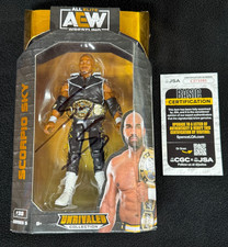 Scorpio Sky Signed AEW Series 5 Action Figure #38 JSA COA WWE