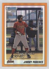 2010 Bowman Chrome Prospects Orange Refractor 8/25 Jimmy Paredes #BCP138 06bg