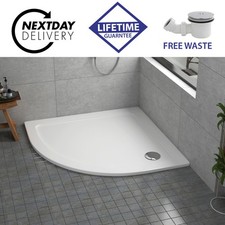 800 x 800mm Slimline Stone Quadrant Shower Tray For Shower Enclosure FREE Waste