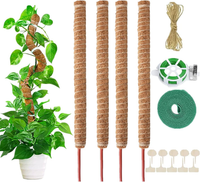 4 Pack 70Cm Pflanzenstab Moosstab Monstera Rankhilfe Biegsame Moosstab Monstera