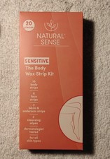 Natural Sense Sensitive The Body Wax Strip Kit 20 Pieces for All Skin Types