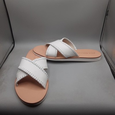 Jack Rogers Sloane X Band Boating Sandals Women's 9M White A183