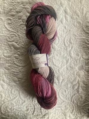 Lorna's Laces Solemate Merino Nylon Outlast Sock Yarn 425 yards Pink Gray Cream