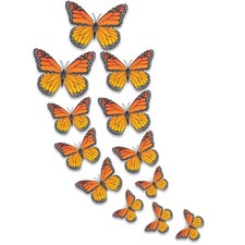 24pcs Monarch Butterfly Decor, Yellow Artificial Fake Butterflies Decorations...