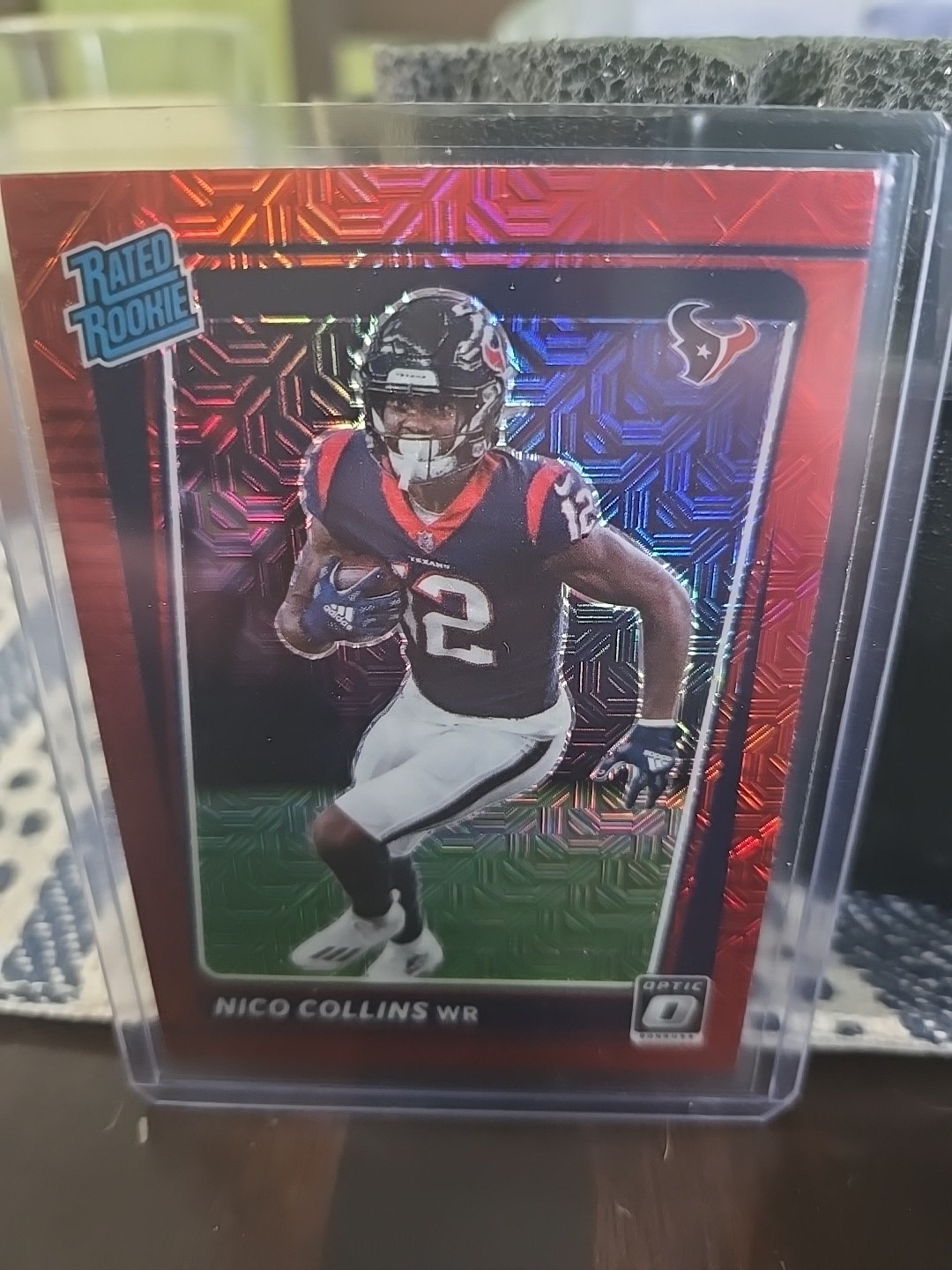 2021 Panini Donruss Optic - Rated Rookie Nico Collins #230 Red Stars Prizm (RC)