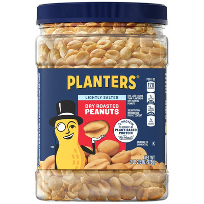 PLANTERS Lightly Salted Dry Roasted Peanuts, Party Snacks, Free Shipping