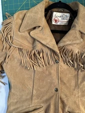 The Leather Shop Sears Size 10 Fringed Suede Leather Jacket