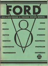 Ford Engine And Chassis Shop Manual V8 Repair 1932 1933 1934 1935 1936 Service