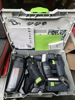 Festool 574888 Duradrive DWC 18-4500 2x18v5.2 Airstream Batteries SCA8 Charger .