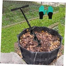 Compost Turning Tool,Compost Stirring Tool,Compost Aerator Tool 85*15cm black