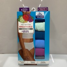 Fruit of the Loom Women's 6 Breathable Micro-mesh Low Rise Briefs 7/L