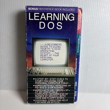 Rare Vintage Learning DOS VHS 1989 Computer Software Learning Microsoft Tested