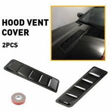 Auto Hood Vent Scoop Kit Cold Air Flow Intake Louvers Cooling Bonnet Cover Black