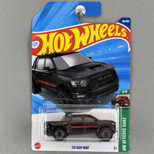 Hot Wheels '23 Ram 1500 Black with Red Stripe Dodge HW Reverse Rake 2/5