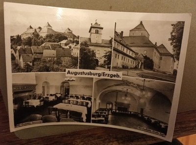 AK Schloß Augustusburg Flöha Chemnitz Freiberg HO Gaststätte DDR Flair