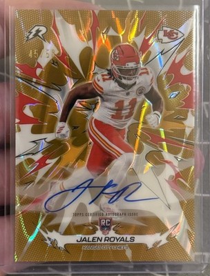 2025 Topps Resurgence Jalen Royals Gold Power Surge Autograph /50 #144 Chiefs