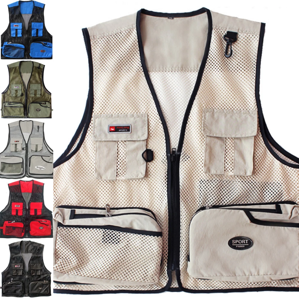 Men Workwear Vest Multi Pockets Outdoor Casual Vest Workwear Casual Gilet
Opens in a new window or t