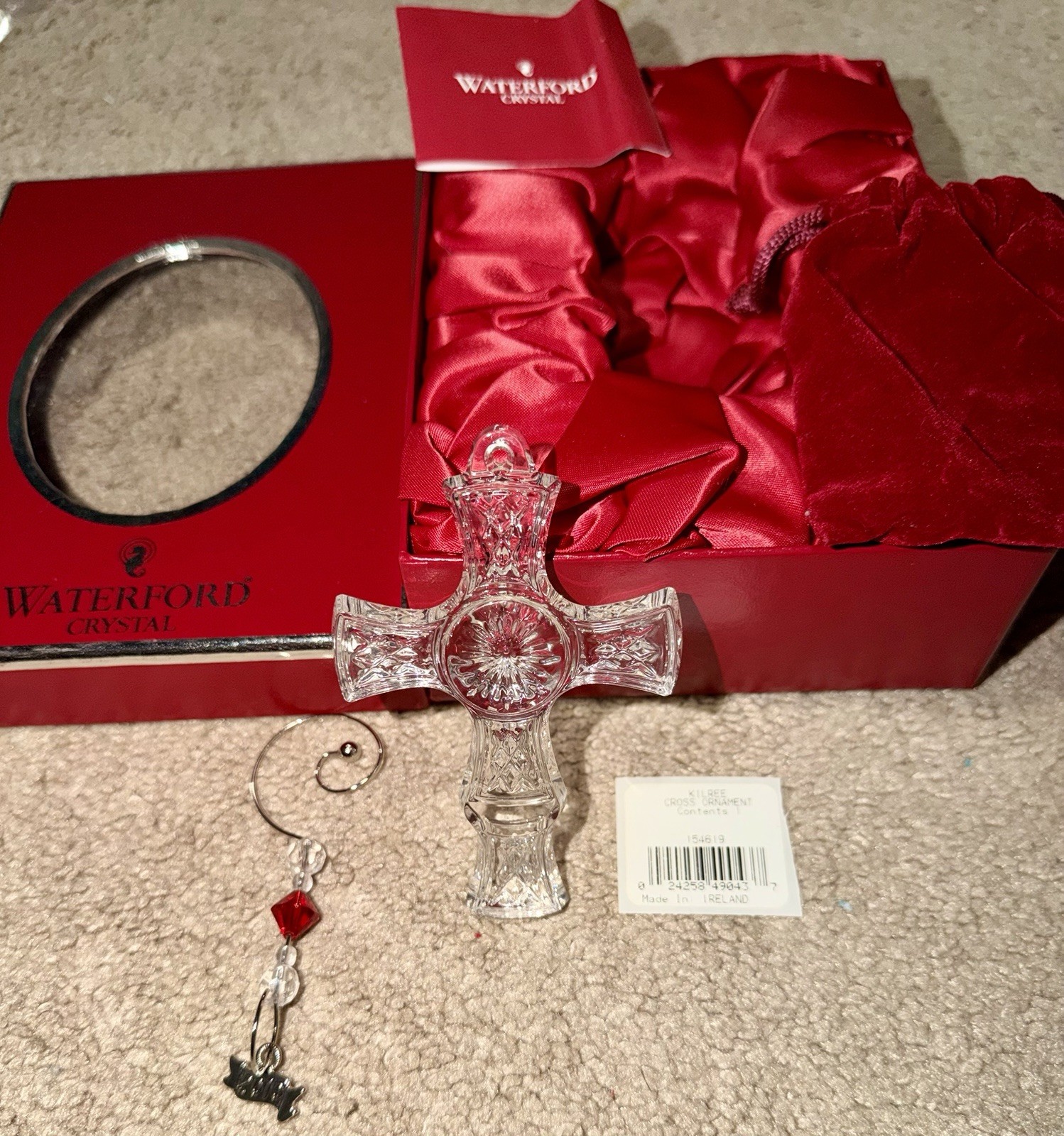 Waterford Crystal KILREE 2010 Cross Ornament #154619 NEW !