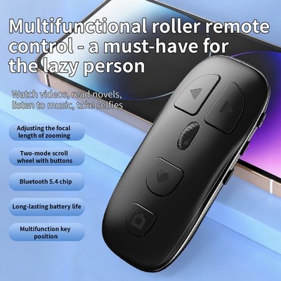Cell Phone Bluetooth-Compatible Remote Control, Selfie Video Remote Controller