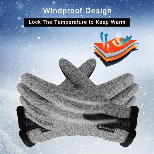 Guantes cálidos de invierno con pantalla táctil a prueba de viento de 35 ° F para hombres impermeables para clima frío - Imagen 8 de 15