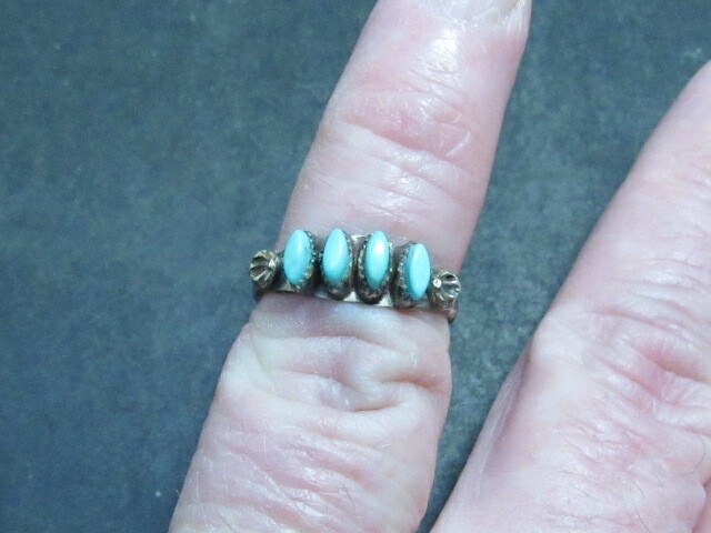 native american turquoise ring - image 7