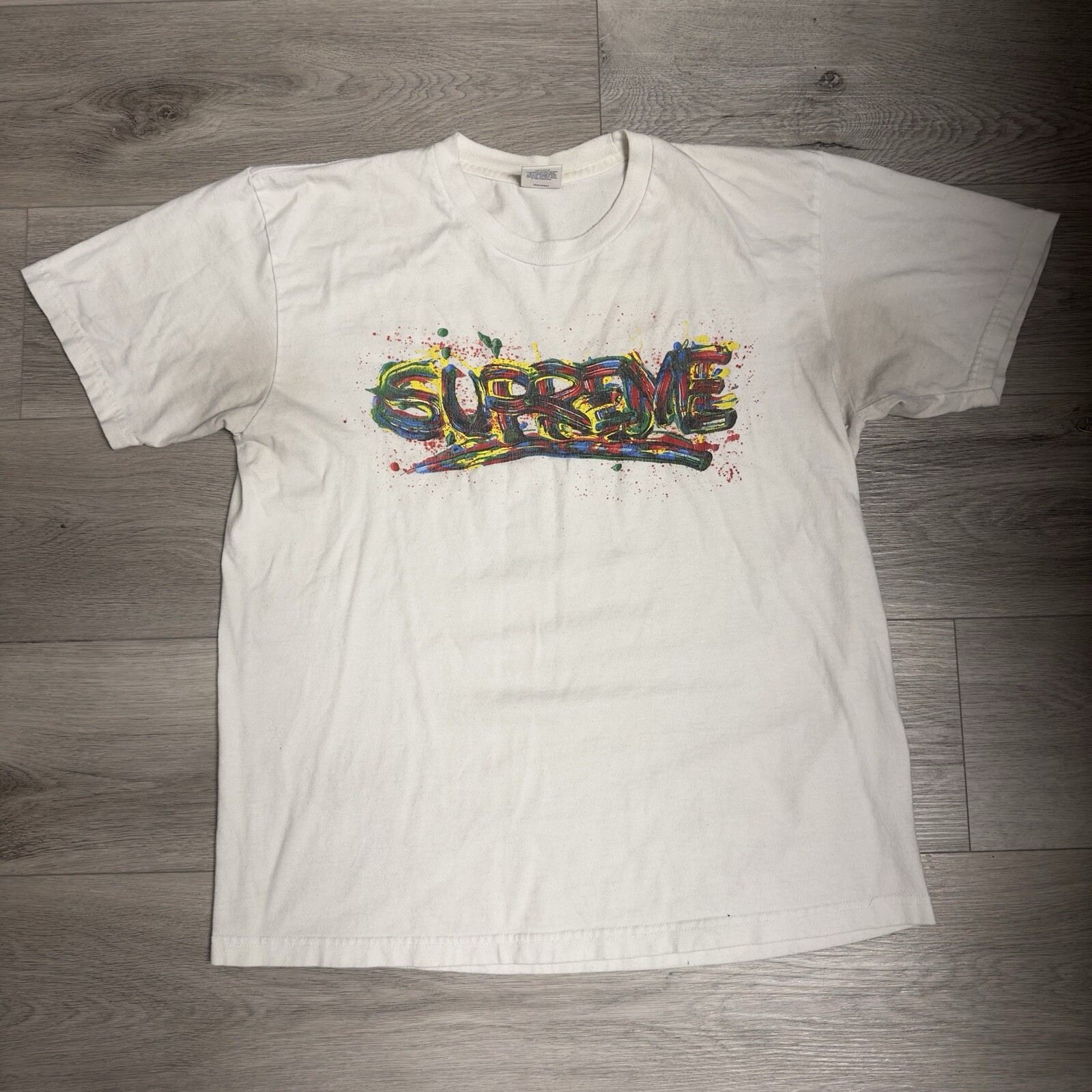 Supreme Paint Logo Tee “White”