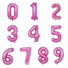 Choose Number 16" PINK FOIL NUMBER Balloons