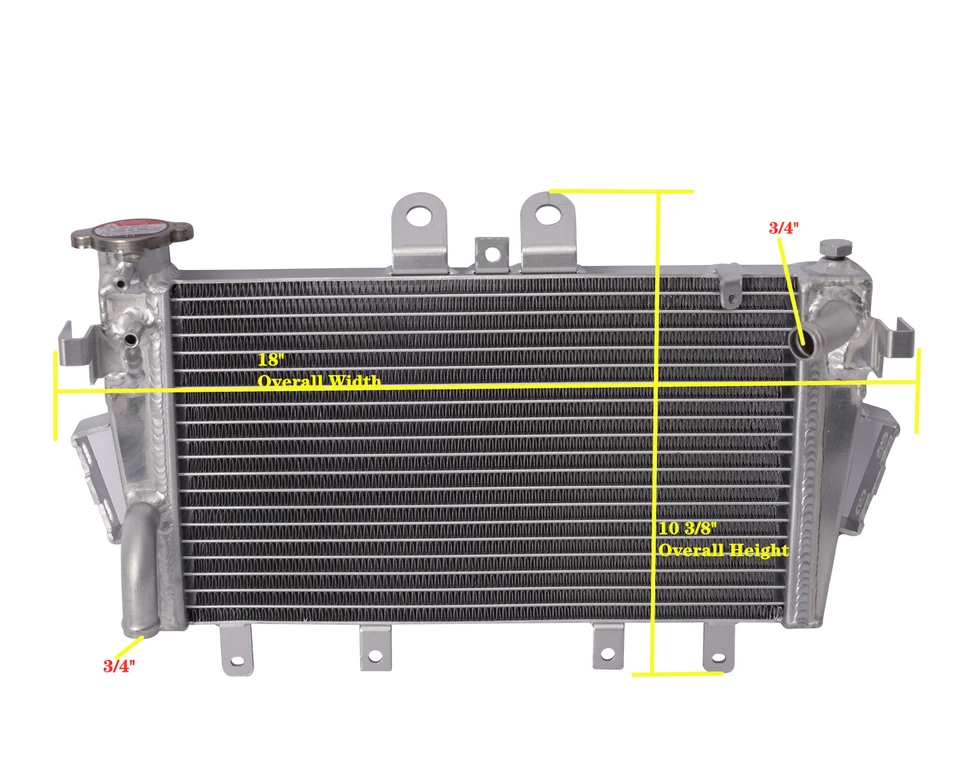Aluminum Radiator For Triumph Tiger 1050 2006-2018 OEM# T2100240 Foto 3 de 4