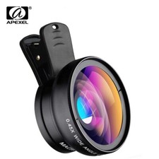 Apexel Phone Lens Kit 0.45x Super Wide Angle 12.5x Super MacroHD Camera Lens