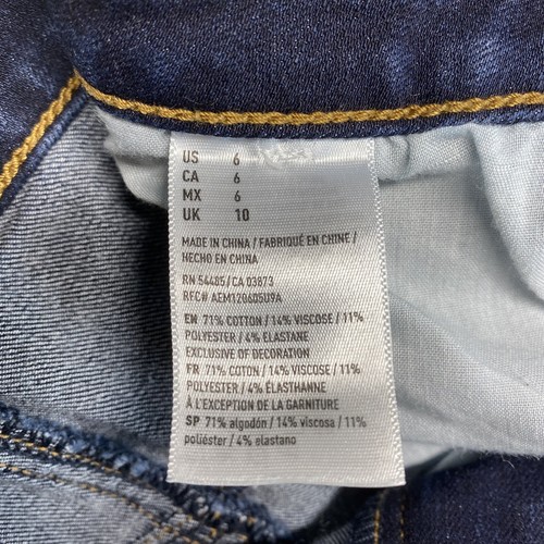 American Eagle Shorts 6 Hi Rise Shortie 360 Super Stretch Denim Distressed EUC - Picture 8 of 11
