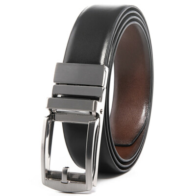 Mens Reversible Belt, No Holes Strap Ratchet Mens Belt with Gift Box One Size