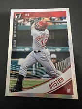 2018 Donruss Variations Stat Line Career /500 Jackie Bradley Jr (Red Helmet JBJ)