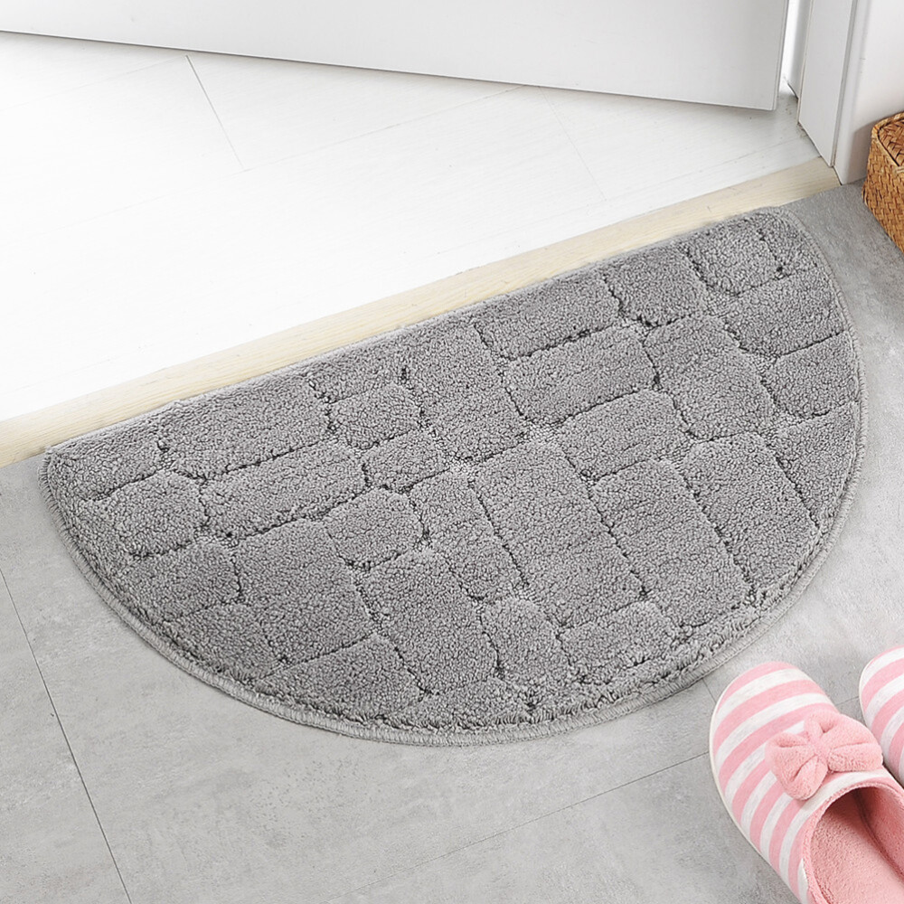 Home Kitchen Microfiber Absorbent Floor Mats Comfortable Semicircular