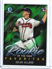 2019 Bowman Chrome Kolby Allard ROY Favorites Green Refractor /99