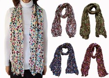Pleated Scarf Multi Colors Polka Dot Scarves for Women Girls Fashionsolid