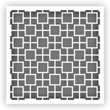 Squares Pattern 11 Stencil - Choose a Size - Laser-Cut Reusable Plastic
