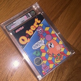 Brand New NES Q*Bert Qbert 1989 Factory Sealed H-Seam VGA Graded 75 Ex+/NM Game