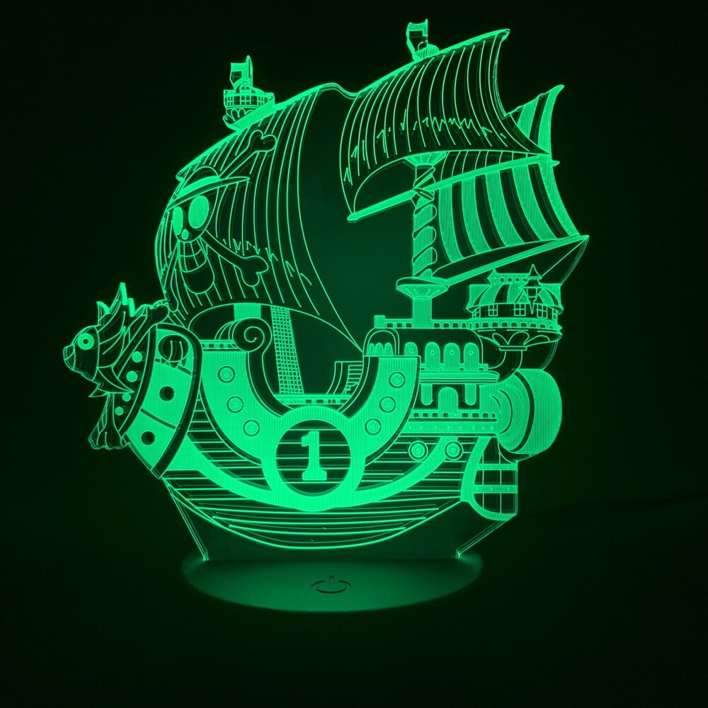 One Piece Thousand Sunny Pirate Ship 7 Color LED USB Night Light
