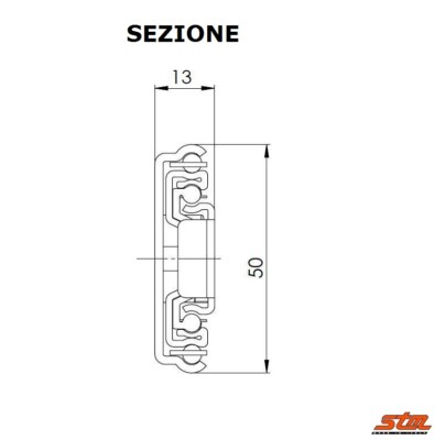 GUIDE PER CASSETTI A SFERA ESTRAZIONE TOTALE F42 CON CHIUSURA AMMORTIZZATA 450 MM - 40 KG - Art. F42450