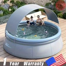 Swimming Pool Inflatable Outdoor Above Ground Family Pool with Canopy PVC