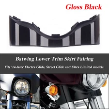 Black Outer Batwing Lower Trim Skirt Fairing for Harley Electra Street Glide 14+
