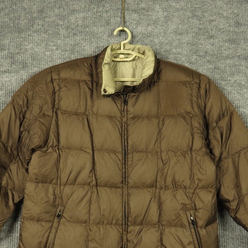 Lands End Jacket Mens Large Goose Down Reversible Gorpcore Pockets Zip Up - Picture 2 of 19