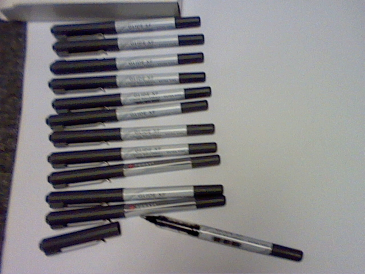 12x EXTRA FINE ROLLERBALL PENS BLACK INK FORAY GLIDE XF LIQUID QUALIY