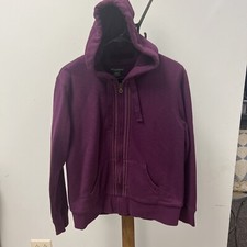 Eddie Bauer Sherpa Lined Jacket Womens Size Large Purple Full Zip