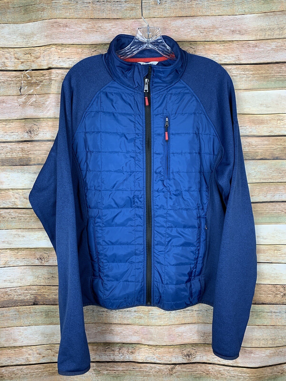 Mens Insulated Quilted Jacket By Orvis Medium Blue 10… Gem