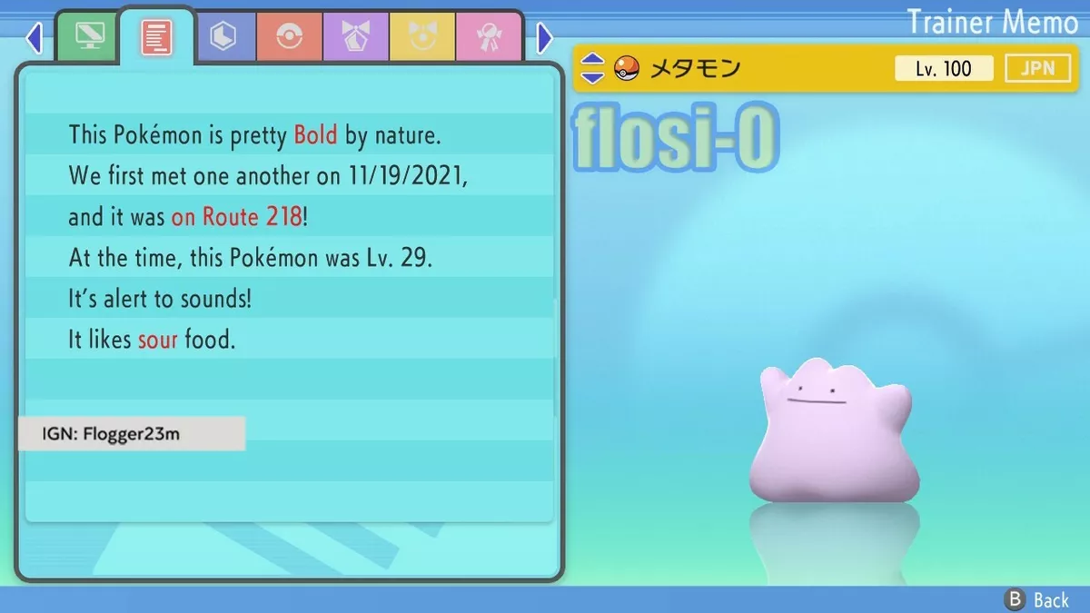 WHERE TO FIND DITTO ON POKEMON BRILLIANT DIAMOND AND SHINING PEARL 