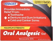 Pack of 24 Iodent Oral Analgesic Maximum Strength Mouthwash 0.42 oz