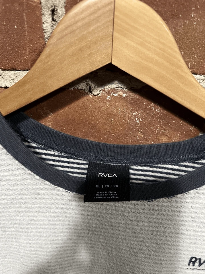 RVCA Hombre Gris Polar Manga Larga Pullover Sudadera Talla XL Foto 3 de 3